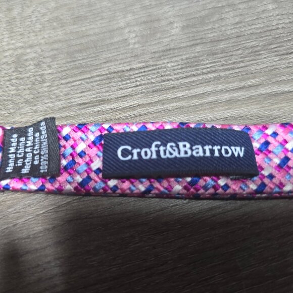 Bowtie # 4 - Pink & Blue Check - Picture 2 of 2